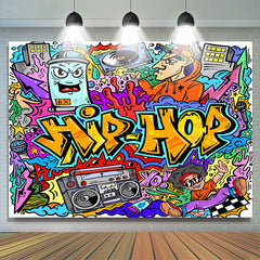 Lofaris Hip Hop Colorful Graffiti Doodle Art Party Backdrop