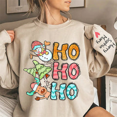 Lofaris Ho Snowman Elk Cedar Custom Kids Sweatshirt