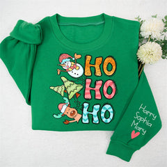 Lofaris Ho Snowman Elk Cedar Custom Kids Sweatshirt