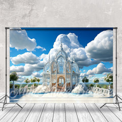 Lofaris Holiday Outdoor Church Architecture Photo Backdrop