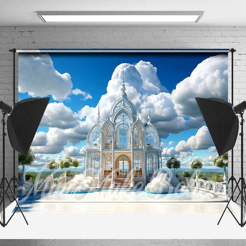 Lofaris Holiday Outdoor Church Architecture Photo Backdrop