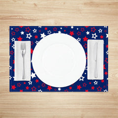 Lofaris Hollow Star Deco Independence Day Set Of 4 Placemats