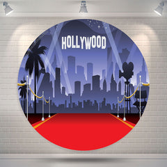 Lofaris Hollywood Night City Grand Stage Round Party Backdrop