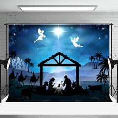 Lofaris Holy Light Jesus Night Star Angel Christmas Backdrop