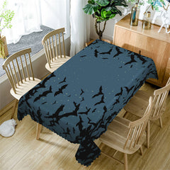 Lofaris Horrific Dark Night Bat Swarm Halloween Tablecloth