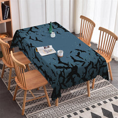 Lofaris Horrific Dark Night Bat Swarm Halloween Tablecloth