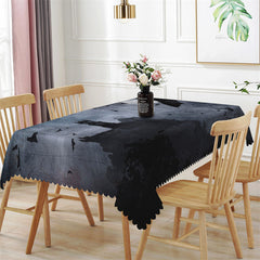 Lofaris Horrific Dim Dark Moon Bats Halloween Tablecloth