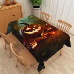 Lofaris Horrific Pumpkin Lanterns Dim Halloween Tablecloth