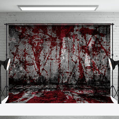 Lofaris Horror Vibe Bloody Stained Wall Happy Halloween Backdrop