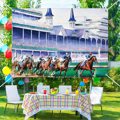 Lofaris Horse Race Course Kentucky Derby Party Backdrop