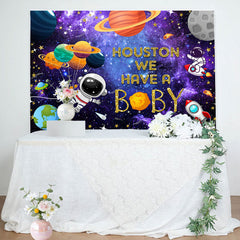 Lofaris Houston We Have A Baby Universe Gender Reveal Backdrop