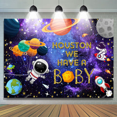 Lofaris Houston We Have A Baby Universe Gender Reveal Backdrop