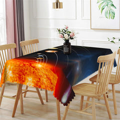 Lofaris Huge Solar System Galaxy Space Rectangle Tablecloth