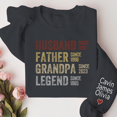 Lofaris Husband Father Grandpa Legend Custom Name Sweatshirt