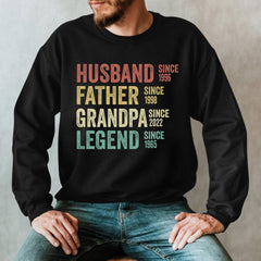 Lofaris Husband Father Grandpa Legend Custom Sweatshirt