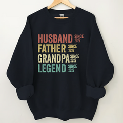 Lofaris Husband Father Grandpa Legend Custom Sweatshirt