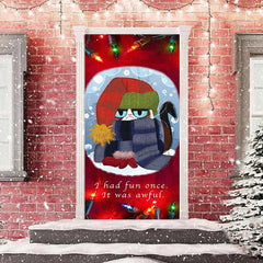 Lofaris I Had Fun Once It Was Awful Red Christmas Door Cover