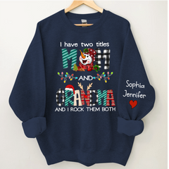 Lofaris Custom Christmas Mom Grandma And Kids Name CTH01 Sweatshirt