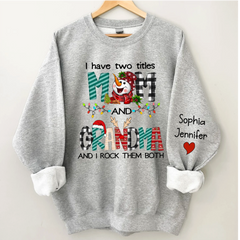 Lofaris Custom Christmas Mom Grandma And Kids Name CTH01 Sweatshirt