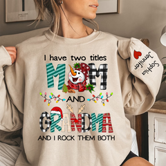 Lofaris Custom Christmas Mom Grandma And Kids Name CTH01 Sweatshirt