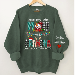 Lofaris Custom Christmas Mom Grandma And Kids Name CTH01 Sweatshirt