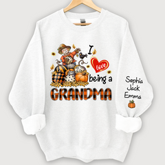 Lofaris I Love Being A Grandma Pumpkin Custom Sweatshirt