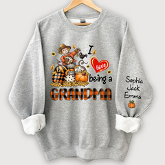 Lofaris I Love Being A Grandma Pumpkin Custom Sweatshirt