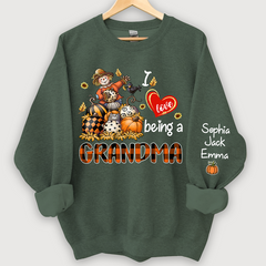 Lofaris I Love Being A Grandma Pumpkin Custom Sweatshirt