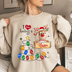 Lofaris I Love Being A Nana Reindeer Christmas 2023 Sweatshirt