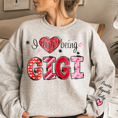 Lofaris I Love Being Gigi Heart With Grandkids Sweatshirt Gifts For Grandma