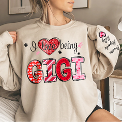 Custom Sweatshirt I Lofaris Gigi Love Glitter Heart Being