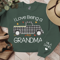 Lofaris I Love Being Grandma And Kids Custom Sweatshirt