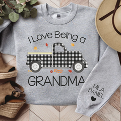 Lofaris I Love Being Grandma And Kids Custom Sweatshirt