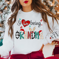 Lofaris I Love Being Grandma Christmas Custom Sweatshirt