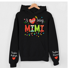 Lofaris I Love Being Mimi And Kids Customized Name Hoodie