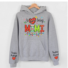 Lofaris I Love Being Mimi And Kids Customized Name Hoodie