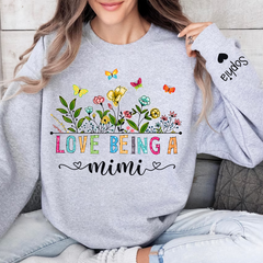 Lofaris I Love Being Mimi Grandma Gift Custom Sweatshirt