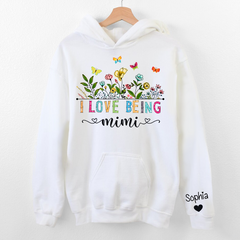 Lofaris I Love Being Mimi Mom Grandma Custom Gift Hoodie