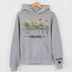 Lofaris I Love Being Mimi Mom Grandma Custom Gift Hoodie