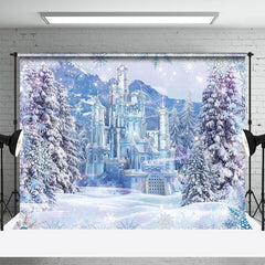 Lofaris Ice Kingdom Castle Mountain Trees Winter Backdrop