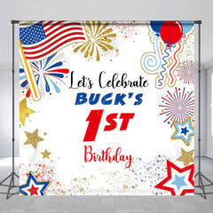 Lofaris Independence Day Custom 1st Birthday Backdrop For Kid