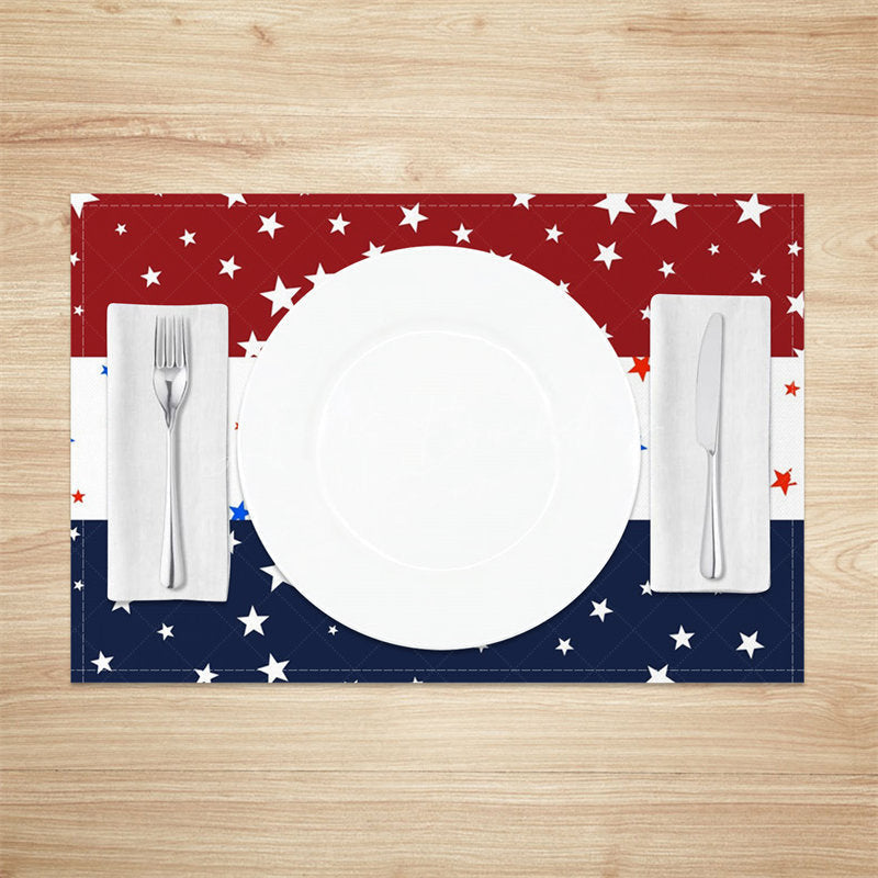 Lofaris Independence Day Red Blue White Set Of 4 Placemats