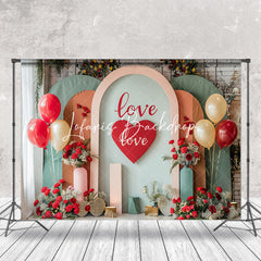 Lofaris Indoor Modern Balloons Floral Love Wedding Backdrop