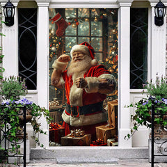 Lofaris Indoor Room Santa Claus Gifts Christmas Door Cover