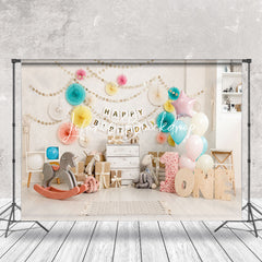 Lofaris Indoor White Wall Toy Birthday Cake Smash Backdrop