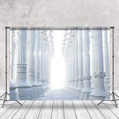 Lofaris Infinitely Extending White Pillars Wedding Backdrop