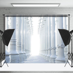 Lofaris Infinitely Extending White Pillars Wedding Backdrop