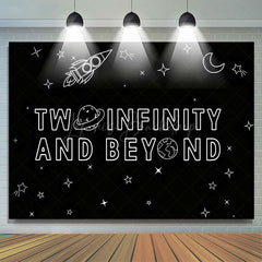 Lofaris Infinity Beyond Rocket Stars 2nd Birthday Backdrop