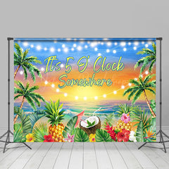 Lofaris Its 5 Oclock Somewhere Tropical Fruit Party Backdrop