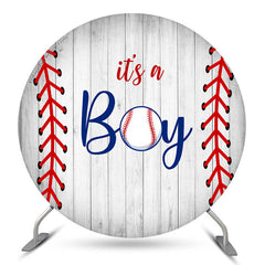 Lofaris Its A Boy Baseball Round Backdrop For Baby Shower